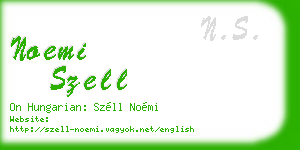 noemi szell business card